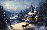 Famous Ride Paintings - Sunday Evening Sleigh Ride